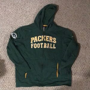 Green Bay Packers Reebok Full Zip Sweatshirt